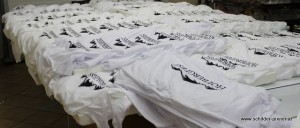 siebdruck auf weiss t-shirt    